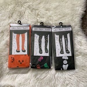 Girls pattern tights 3+ NWT